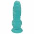 OgazR Meeresschlange - gerillter Dildo mit Saugfuß - 17 cm (blau-weiß) 