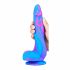 Inkipus - Hoden Silikon Dildo - 18cm (Blau-Pink) 