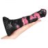 Böse Pferd - Silikon-Pferdegeschirr-Dildo - 18 cm (schwarz-pink)