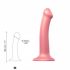 Strap-on-me Metallic Shine M - hautfreundlicher Dildo - mittel (Metallic Pink) 