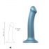 Strap-on-me Metallic Shine M - hautfreundlicher Dildo (metallisch blau)