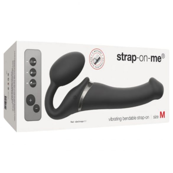 Strap-on-me M - Aufschnallvibrator - mittel (schwarz)