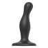 Strap-on-me Curvy S - gewellter, standfester Dildo (schwarz) 