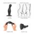 Strap-on-me Curvy S - gewellter, standfester Dildo (schwarz) 