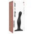 Strap-on-me Curvy S - gewellter, standfester Dildo (schwarz) 