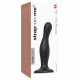 Strap-on-me Curvy M - gewellter Dildo mit Standfuß (schwarz) 