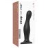 Strap-on-me Curvy L - gewellter, standfähiger Dildo (schwarz) 