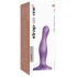 Strap-on-me Curvy S - welliger Fußdildo (lila)