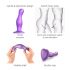 Strap-on-me Curvy S - gewellter, beschwingter Dildo (lila) 