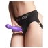 Strap-on-me Curvy S - gewellter, beschwingter Dildo (lila) 