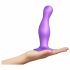 Strap-on-me Curvy L - gewellter, Sockel-Dildo (lila) 