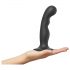 Strap-on-me P&G M - gebogener Dildo mit Standfuß (schwarz) 