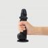 Strap-on-me S - zweischichtiger, standfester, realistischer Dildo (schwarz) 