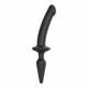 Strap-on-me Swith Semi-Realistic S - 2in1 Silikon-Dildo (schwarz) 