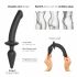 Strap-on-me Swith Semi-Realistic S - 2in1 Silikon-Dildo (schwarz) 