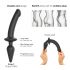 / Strap-on-me Swith Semi-Realistic XXL - 2in1 Silikon-Dildo (schwarz)