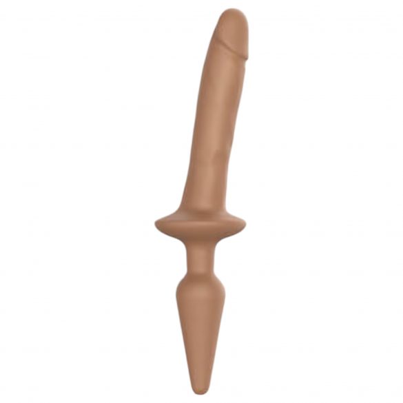 Strap-on-me Swith Realistisches S - 2in1 Silikon Dildo (dunkel natürliche Farbe) 