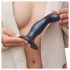 Strap-on-me Snaky M - gebogener Anal-Dildo (metallblau)