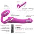 Strap-on-me M - aufblasbarer Vibrator zum Anschnallen (pink)