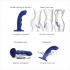 Strap-on-me M - wasserdichter, pulsierender G-Punkt Vibrator (blau) 