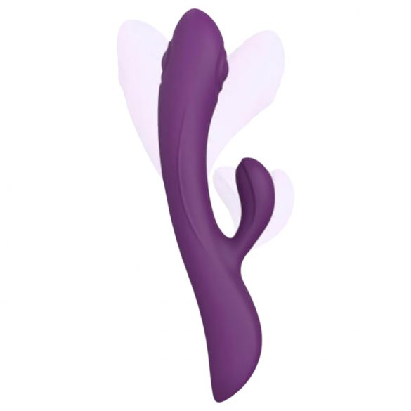 Love to Love Bunny & Clyde - akkubetriebener, pulsierender Vibrator mit Klitorisarm (Lila) 