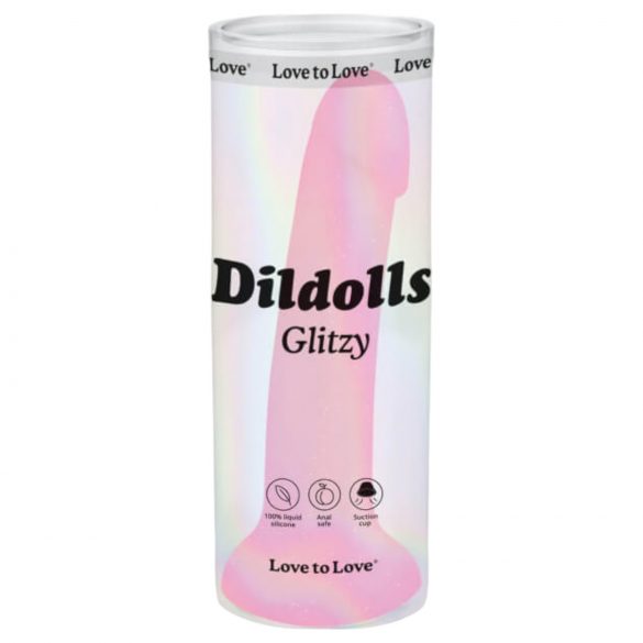 Glitzy Dildolls - Haftbarer Silikon-Dildo (Pink)