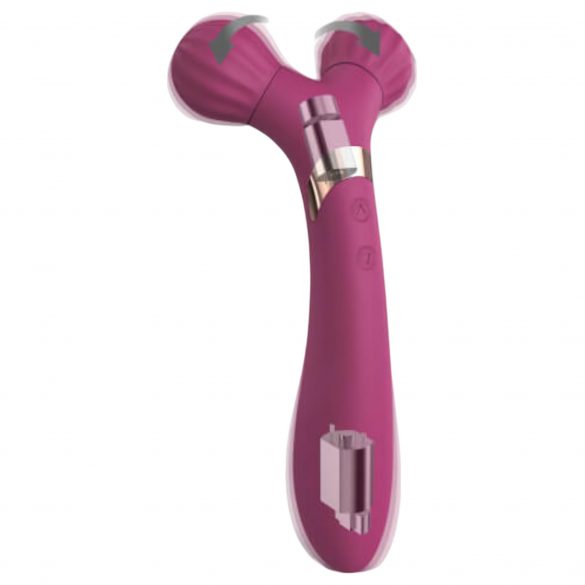 Love to Love Fireball - aufladbarer, 2in1 Massage-Vibrator (Burgund) 