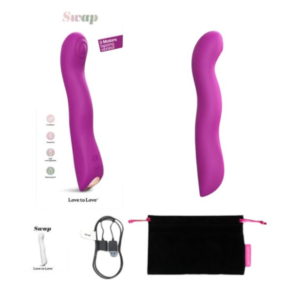 Love to Love Swap - Akkubetriebener, pulsierender G-Punkt Vibrator (Lila) 