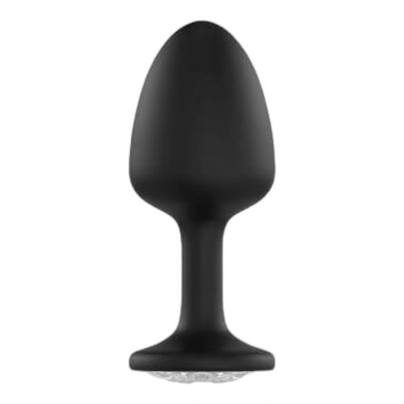 Dorcel Geisha Plug Diamond M - weißer Stein Anal Dildo (schwarz) 