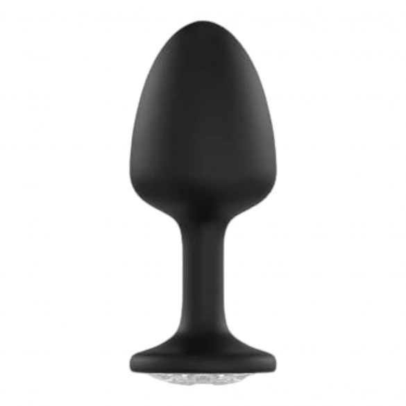 Dorcel Geisha Plug Diamond M - weißer Stein Anal Dildo (schwarz) 