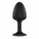 Dorcel Geisha Plug Diamond M - weißer Stein Anal Dildo (schwarz) 