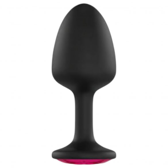 Dorcel Geisha Plug Ruby M - Anal-Dildo mit pinkem Stein (schwarz) 