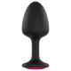 Dorcel Geisha Plug Ruby M - Anal-Dildo mit pinkem Stein (schwarz) 