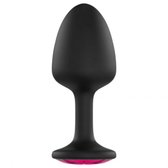 Dorcel Geisha Plug Ruby L - Anal dildo mit rosa Stein (schwarz) 