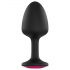 Dorcel Geisha Plug Ruby L - schwarzer Anal-Plug mit rosa Stein