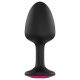 Dorcel Geisha Plug Ruby L - Anal dildo mit rosa Stein (schwarz) 