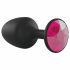 Dorcel Geisha Plug Ruby L - Anal dildo mit rosa Stein (schwarz) 