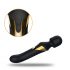 Dorcel Dual Orgasms Gold - Akku, 2in1 Massage-Vibrator (Schwarz) 