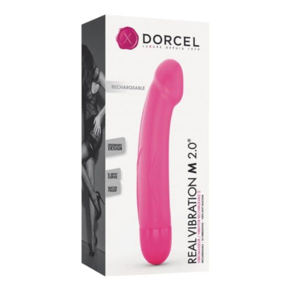 Dorcel Real Vibration M 2.0 - Akkubetriebener Vibrator (Pink) 