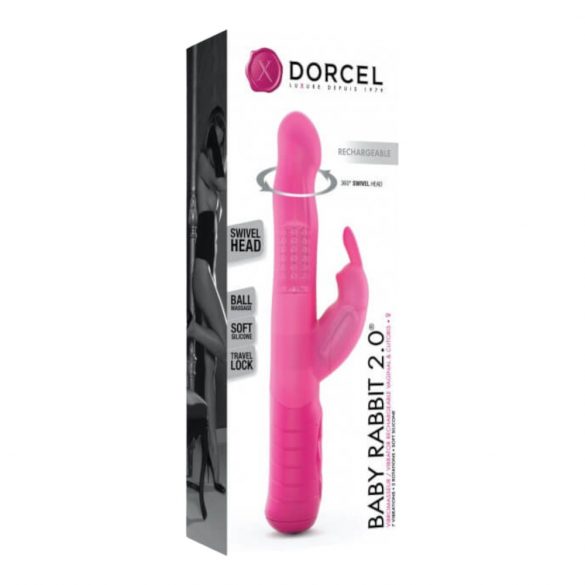 Dorcel Baby Rabbit 2.0 - akkubetriebener Vibrator mit Klitorisarm (pink) 