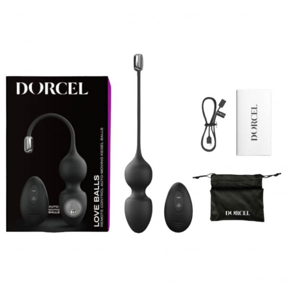 Dorcel Love Balls - akkubetriebene, radiobetriebene magnetische Liebeskugel Duo (Schwarz) 