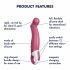 Satisfyer Petting Hippo - wiederaufladbarer, wasserdichter Vibrator (Magenta) 