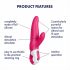 Satisfyer Mr. Rabbit - wasserdichter, akkubetriebener Vibrator mit Klitorisarm (pink) 