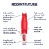 Satisfyer Power Flower - aufladbarer, wasserdichter Vibrator (rot) 