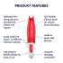 Satisfyer Power Flower – akkubetriebener, wasserdichter Vibrator (rot)