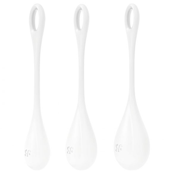 Satisfyer Yoni Power 1 - Beckenbodenkugel-Set - Weiß (3-teilig) 