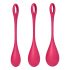 Satisfyer Yoni Power 1 - Beckenbodenkugel-Set - rot (3-teilig) 