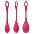 Satisfyer Yoni Power 1 - Beckenbodenkugel-Set - rot (3-teilig) 