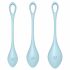 Satisfyer Yoni Power 2 - Liebeskugel Set - Blau (3 Teile) 