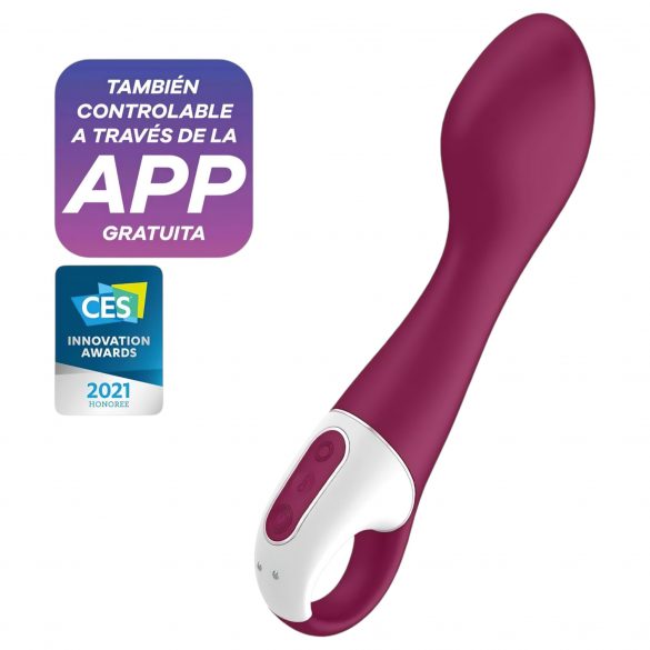 Satisfyer Hot Spot - akkubetriebener, beheizbarer G-Punkt Vibrator (rot) 